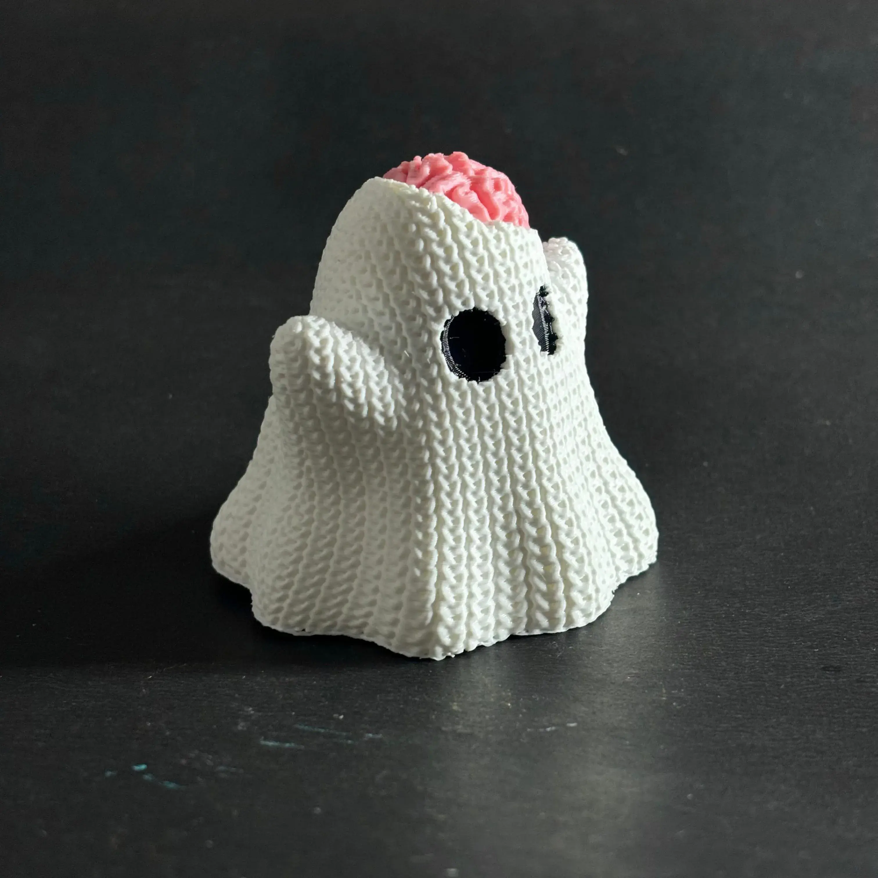 Knitted Ghost With Brain