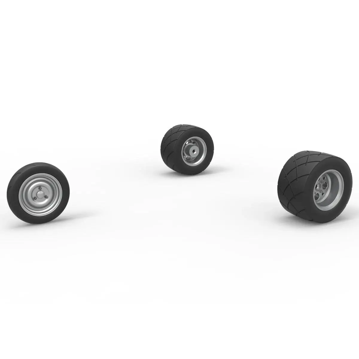 Wheel Set of Ape car proto Scale 1:25