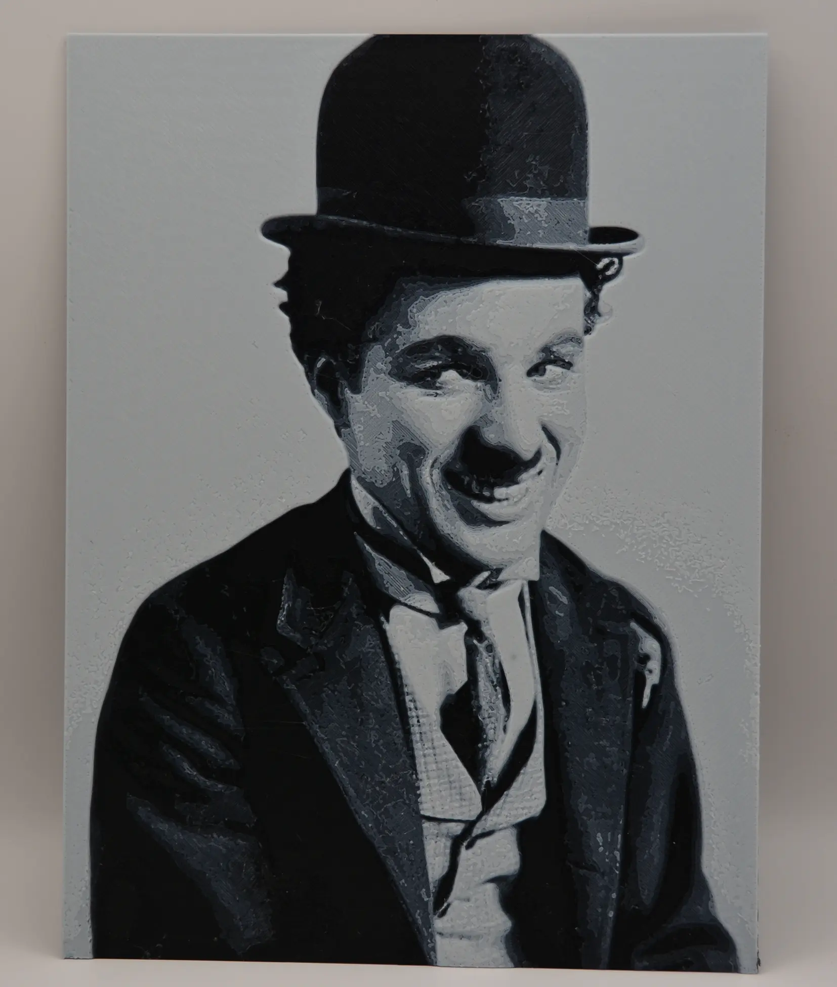 Charlie Chaplin Smiling - hueforge