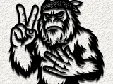 gangster bigfoot sasquatch wall art home decor-0
