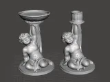 cherub candle stick holder-0