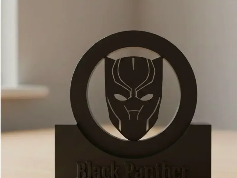 Black Panther Desk Plaque
