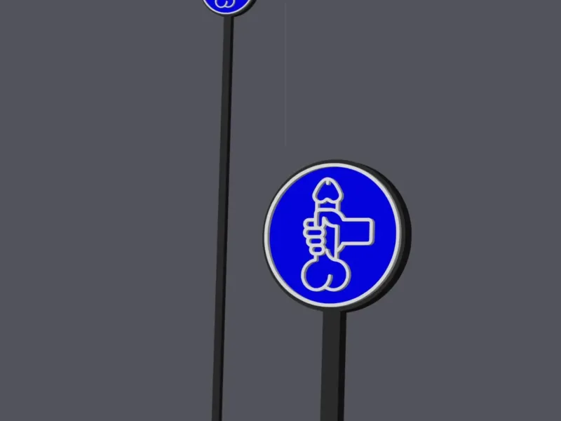 Handjob Allowed - Traffic Sign - Cocktailstick