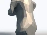 Low Poly Dachshund Head Bust Geometric Wiener Dog Sculpture-3