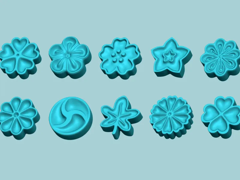 10 Manju Stamps Collection - Japonais doux et traditionnel