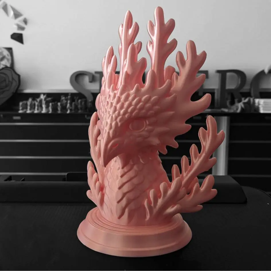 Coral Dragon Bust
