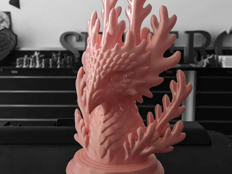 Coral Dragon Bust