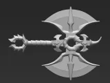 Dark Fantasy Double Blade Axe | Demon War Axe Cosplay Prop-4