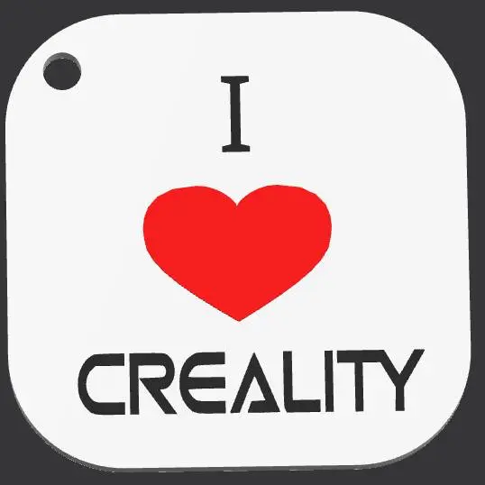 I Love Creality Key Chain