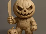Pumpkin Guardian – 3D Printable Statue-0