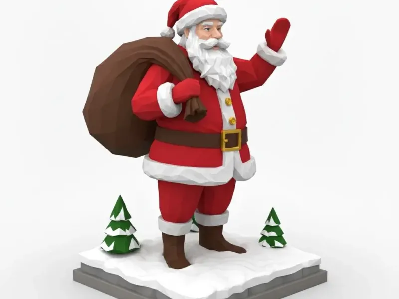 Papá Noel Lowpoly