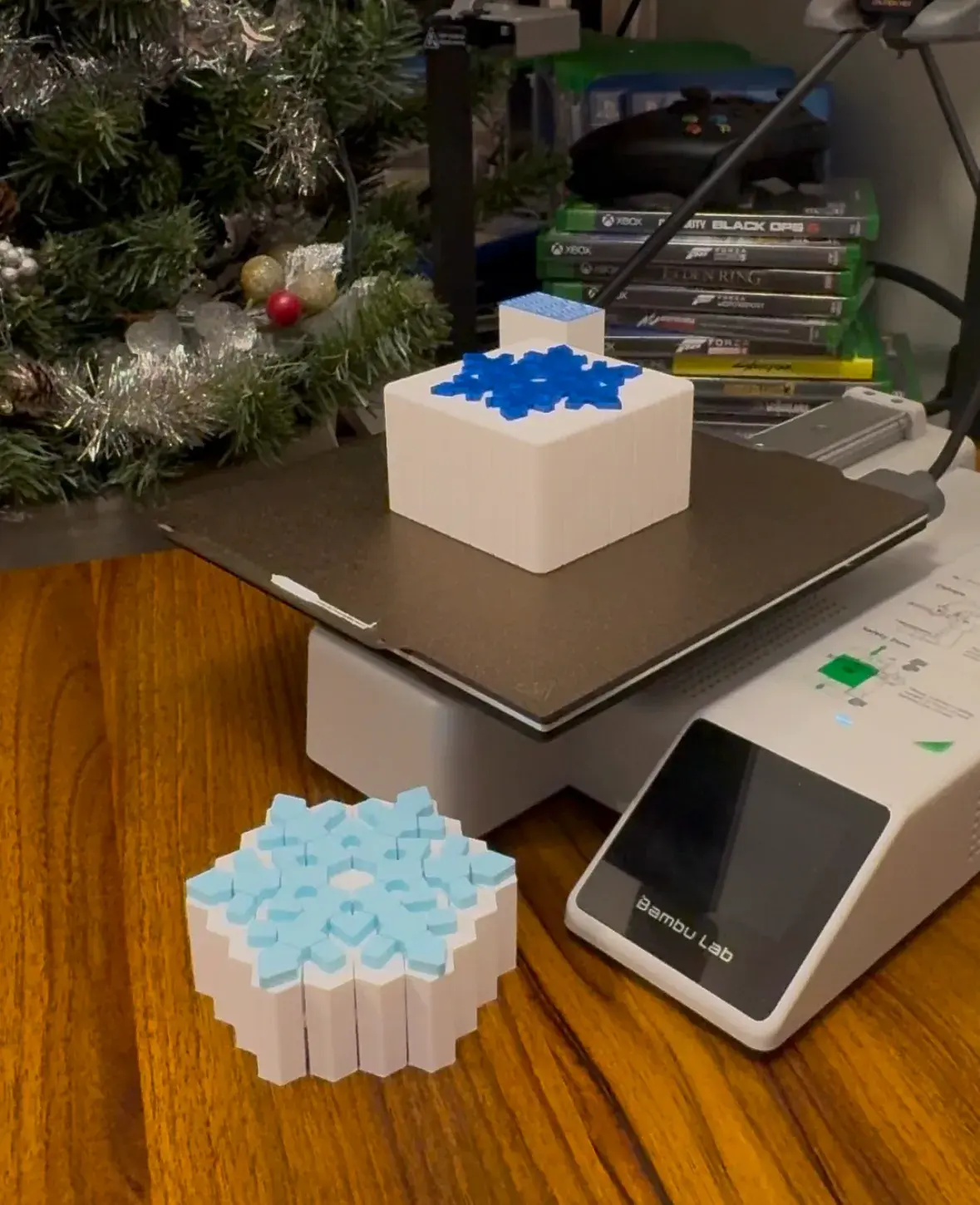 Snowflake Sliding Fidget Cubes