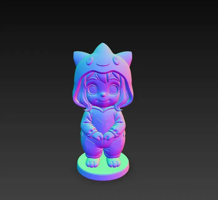 Anya Togepi Pokemon Costume chibi design with base STL