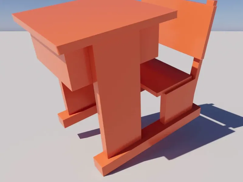 School Desk (For miniatures)