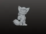Cute Fox Character - Kitsu | Collectible Figure STL-2