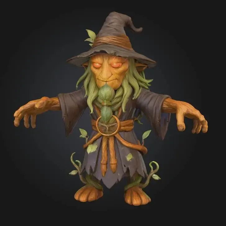 Woodland Sorcerer D&D tabletop miniature