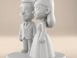 Cute Wedding Couple STL Model-6