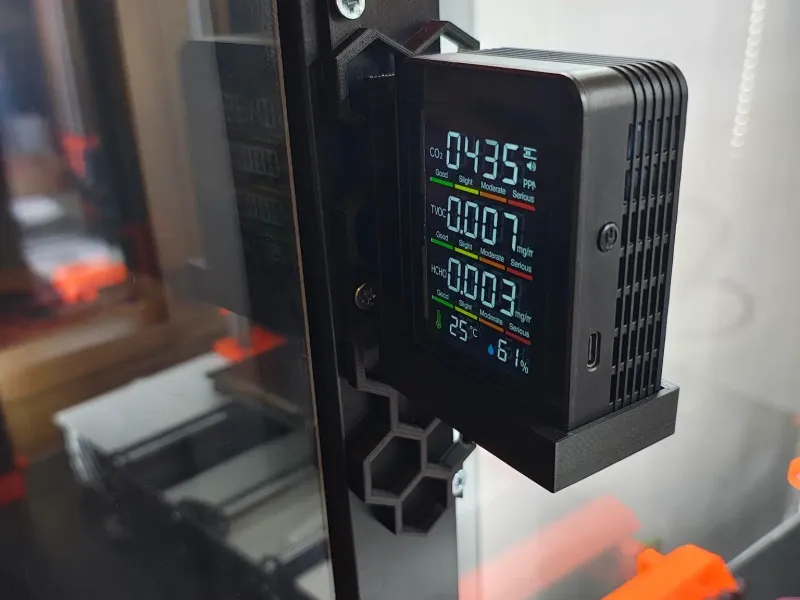 Air quality meter holder for Honeycomb storage wall