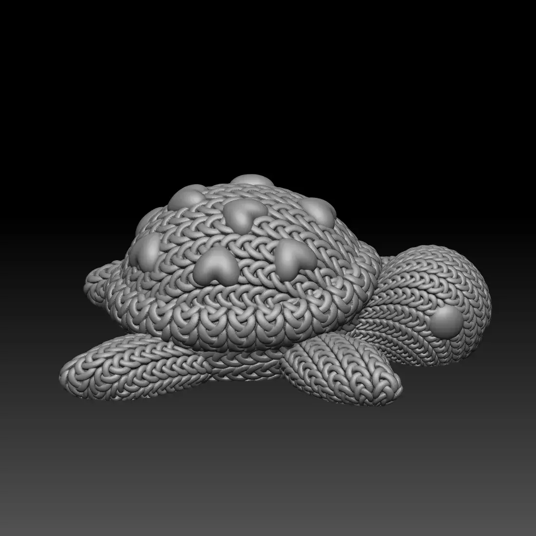 Knitted Valentine Turtle