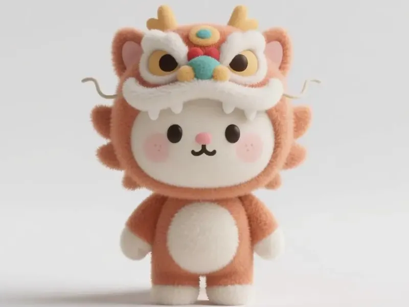 Adorable muñeco de la bestia Nian