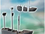 Medieval boat with folded sail and mast observation post (4)-2
