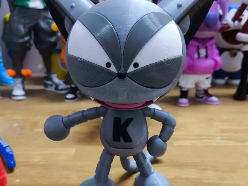 Original Kuro From Cyborg Kuro-chan ( MULTIPARTS AND 3MF )