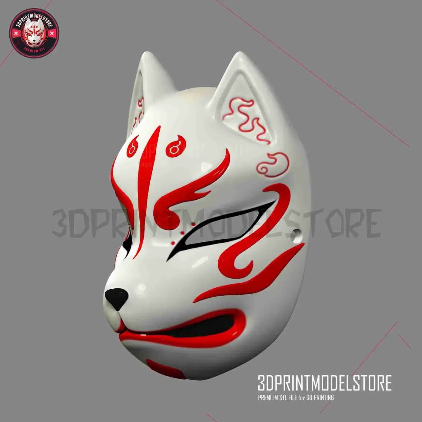Japanese Kitsune Fox Mask - Cosplay Halloween Costume