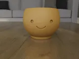 Cute Smiley Face Planter STL for 3D Printing-0
