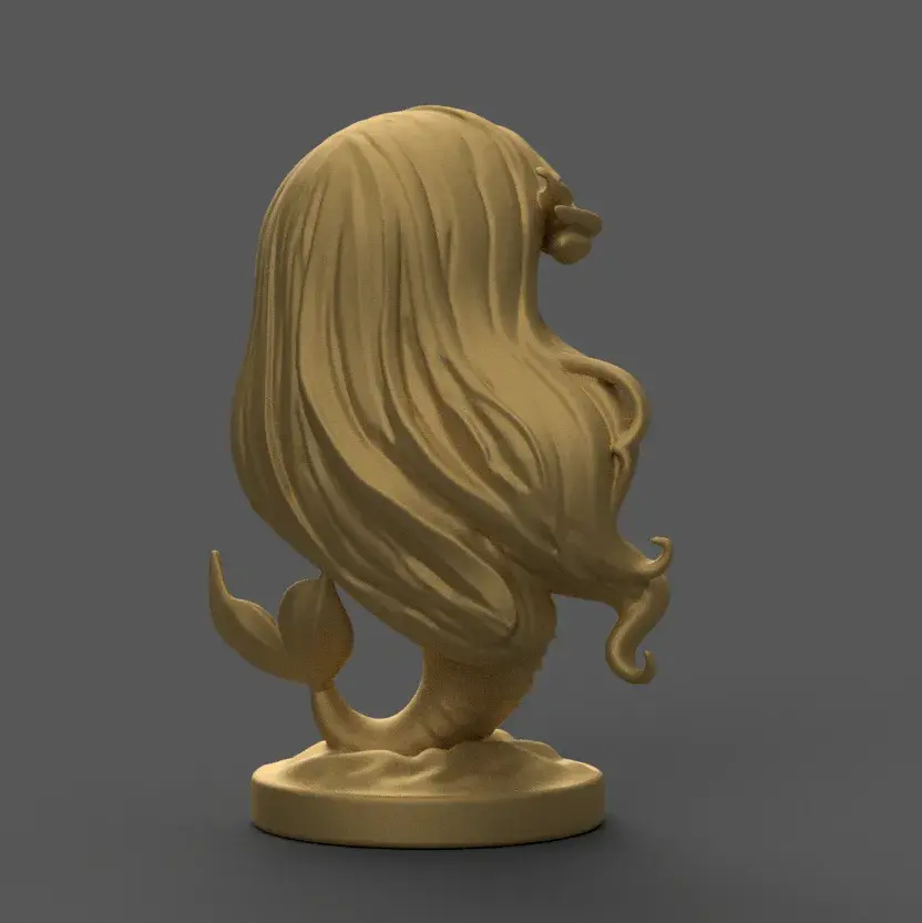 Cute Mermaid 3D Model – STL File for Decoration Gifts