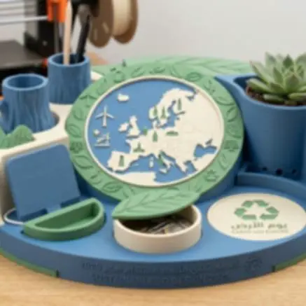 Eco-Sphere Desktop Organizer: Sustainable 3D Edition