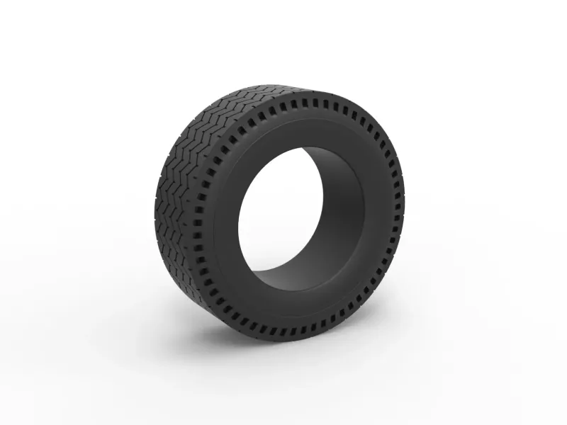 Rear tire of vintage dragster Version 10 Scale 1:25