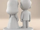 Cute Wedding Couple STL Model-7