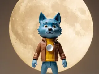 FUTURISTIC DOG ANIMAL COLLECTOR FIGURINE