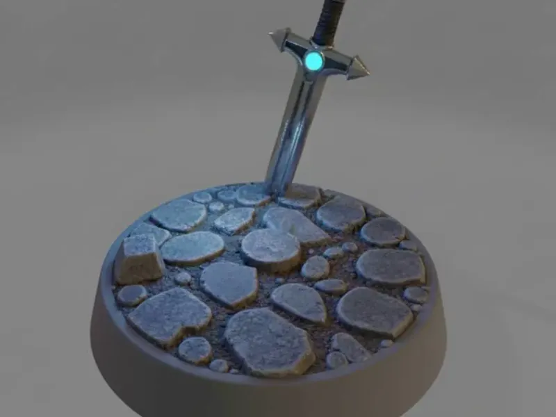 3D printable miniature bases Warhammer , Wargaming Sword
