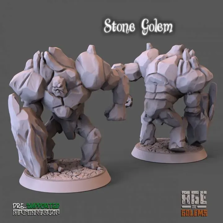 Stone Golem Pose 1 - Age of Golems