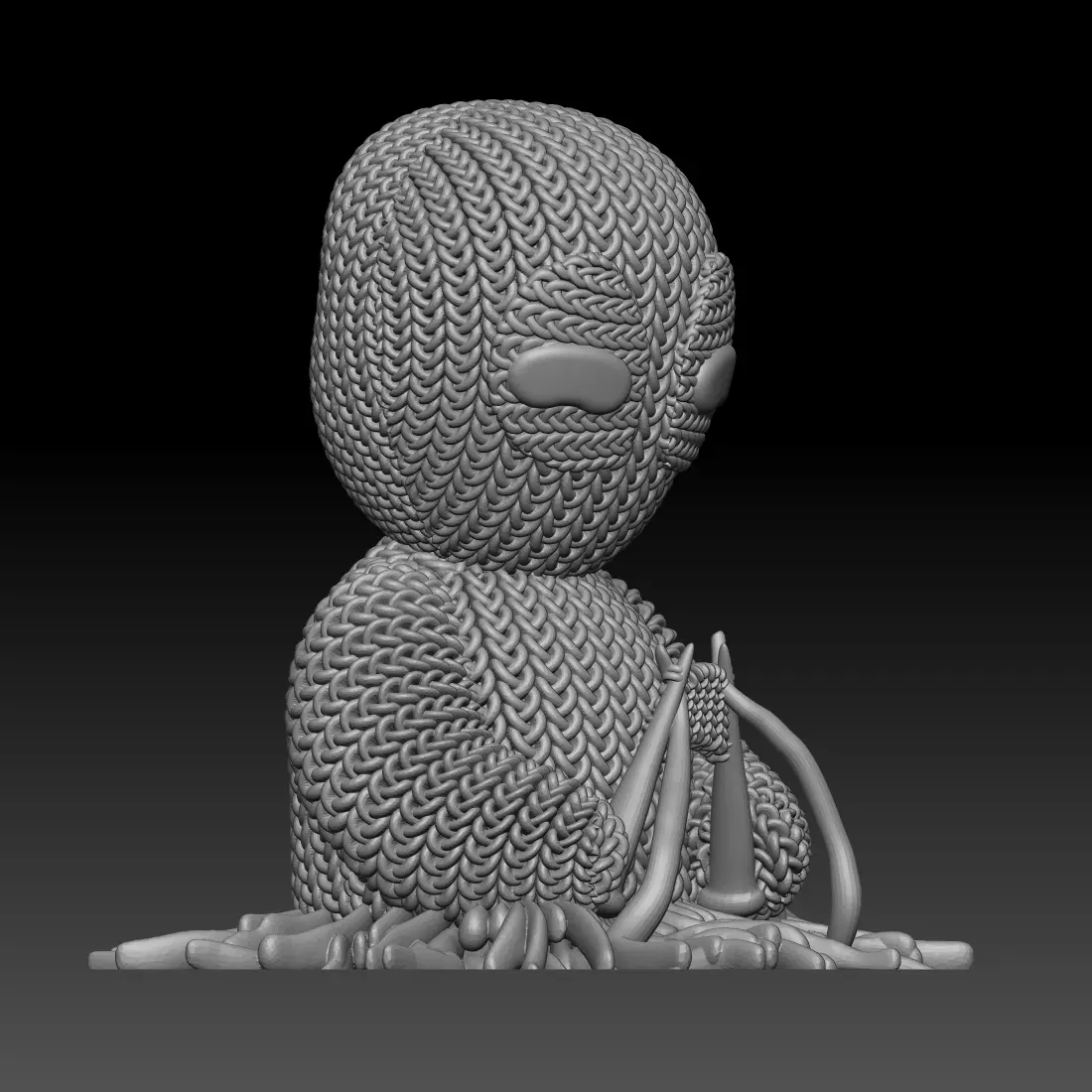 Knitted Deadpool (Knitting Himself)