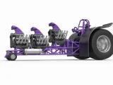 Pulling tractor with 3 engines V8 Version 1 Scale 1:25-1