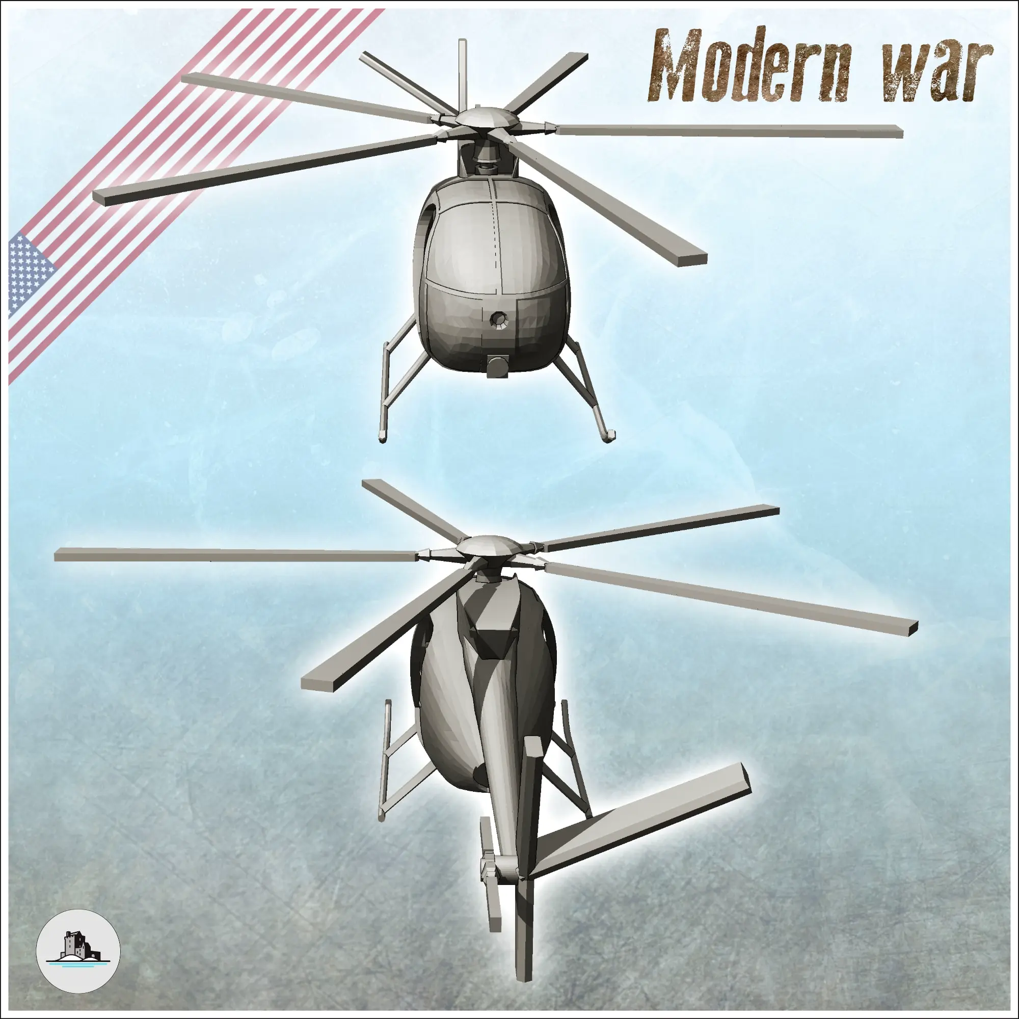 Hughes OH-6 Cayuse Loach Leichthubschrauber - miniatures warha