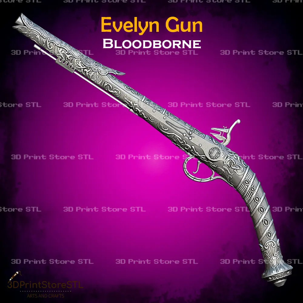 Evelyn Gun Cosplay Bloodborne - Archivo STL