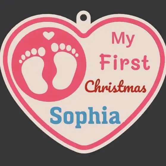 Christmas Ornament My First Christmas Sophia