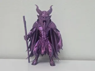 Cloaked Horned Demon with Staff Christmas Figure