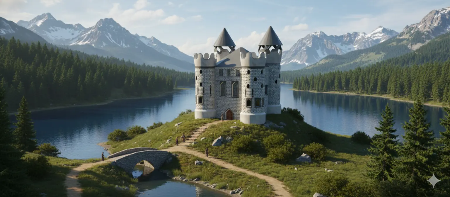 White Fort Castle 3D Model - Dual Scale Edition Mini & Epic