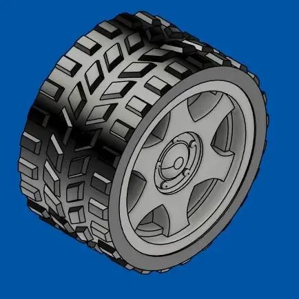 4cm wiel voor D-as