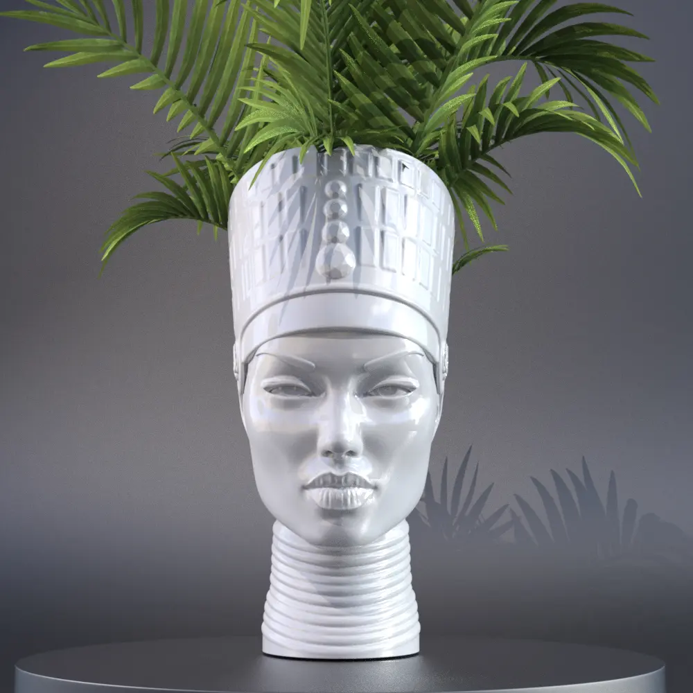 EGYPTIAN FLOWER POT,VASE-NO SUPPORTS-NO RAFTS