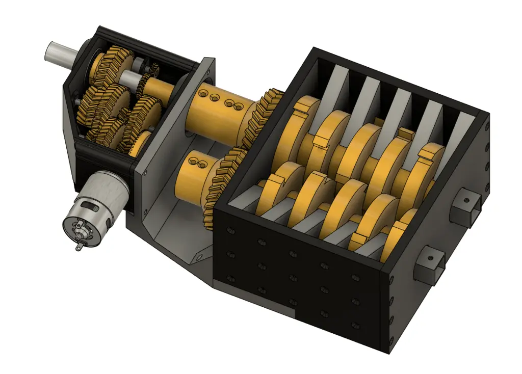 3D-printable shredder