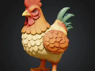 Rooster Blaze D&D miniature