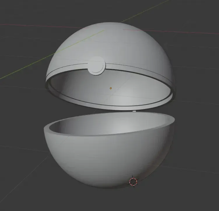 Creality Modelling campaign: Pokeball with hinge