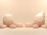 keychain knitted octopus | print in place-2