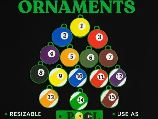 Assorted Pool Keychains / Ornaments