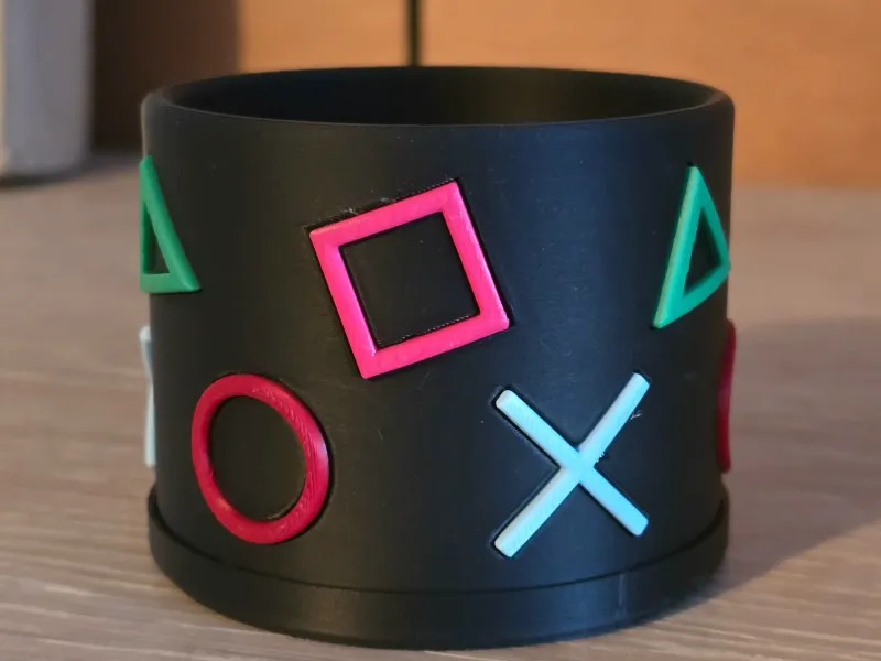 Playstation themed planter and drip tray